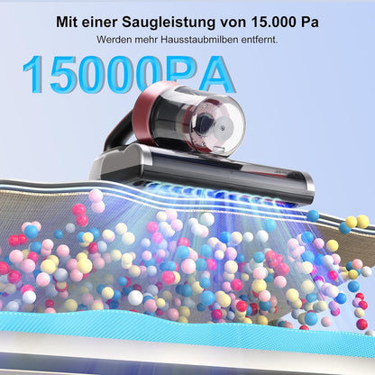 Jimmy BX5 Pro Milbensauger für Matratzen mit UV-Licht, Ultraschalltechnologie, Doppelzyklon-Filtration, 500W Matratzenreiniger für Allergiker, 15kPa Matratzenstaubsauger für Bett, Sofa