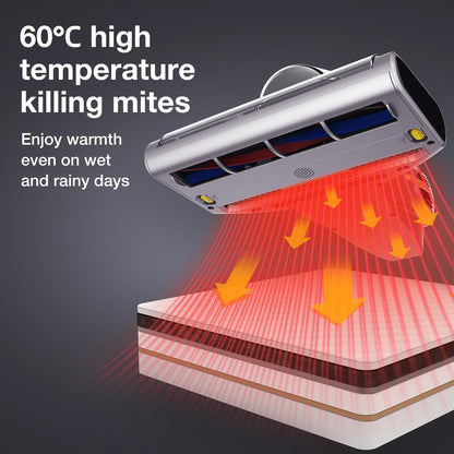 Jimmy BX7 Pro Milbensauger 700W Leistungsstark Matratzenreiniger mit UV-C-Licht, Hausstaubmilben Sensor,Ultraschall Funktion,16Kpa Absaugung Handstaubsauger für Matratze Sofa Bett, Grau