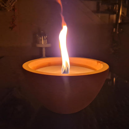 Schwabenfire Outdoor Kerze Terrakotta Natur 24cm mit Dauerdocht Wachsfresser