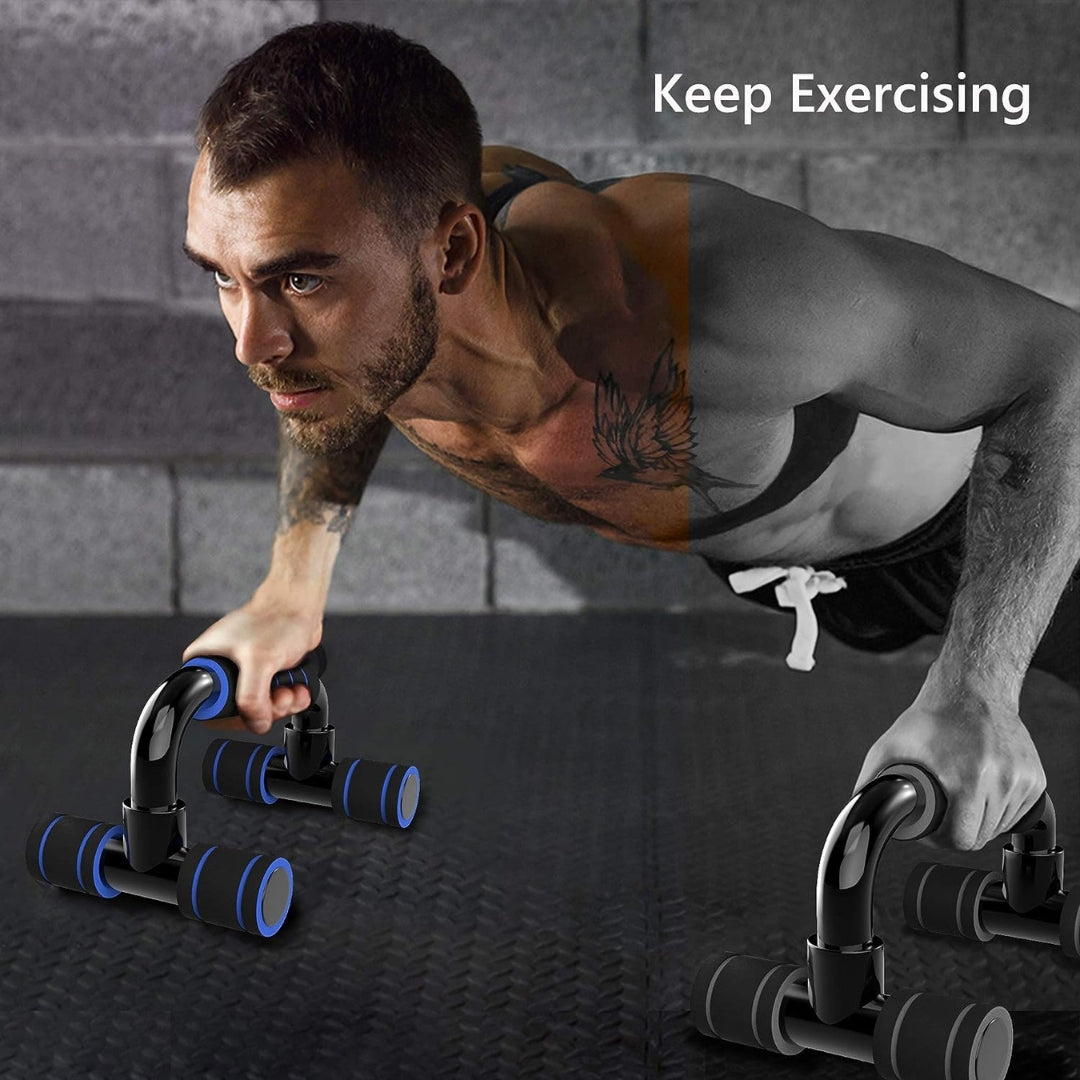 Push Up Stand Bars Liegestützgriffe Schwarz Orange 250g Harzschaft Rutschfest Oberarm und Trizeps Training Kapazität bis 100kg Leicht und Demontierbar