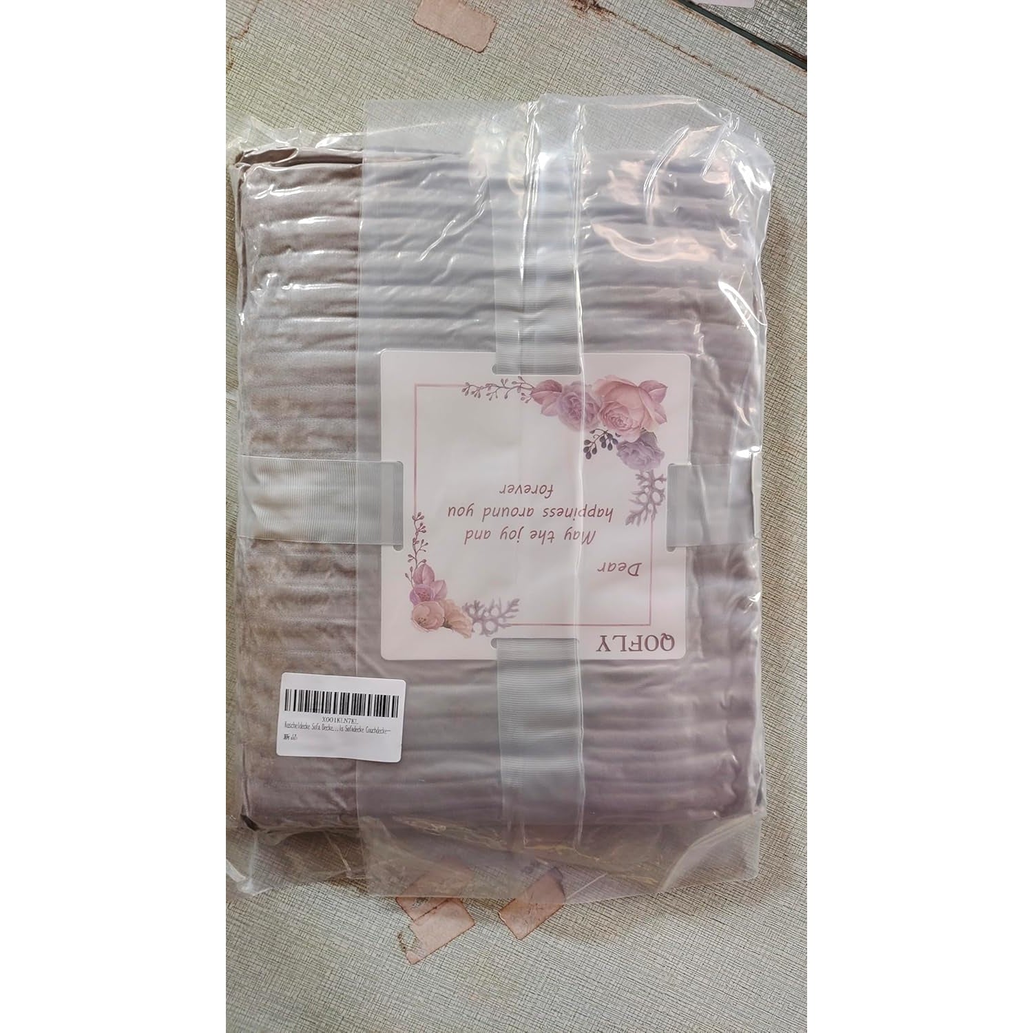 Weiche Kuscheldecke 100 x 150 cm Graue Decke Sofadecke Flauschige Decke