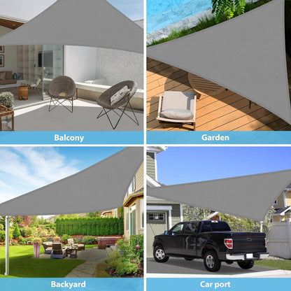 Sonnensegel Dreieckig 3x3m UV Schutz Wasserdicht Balkon Terrasse Garten