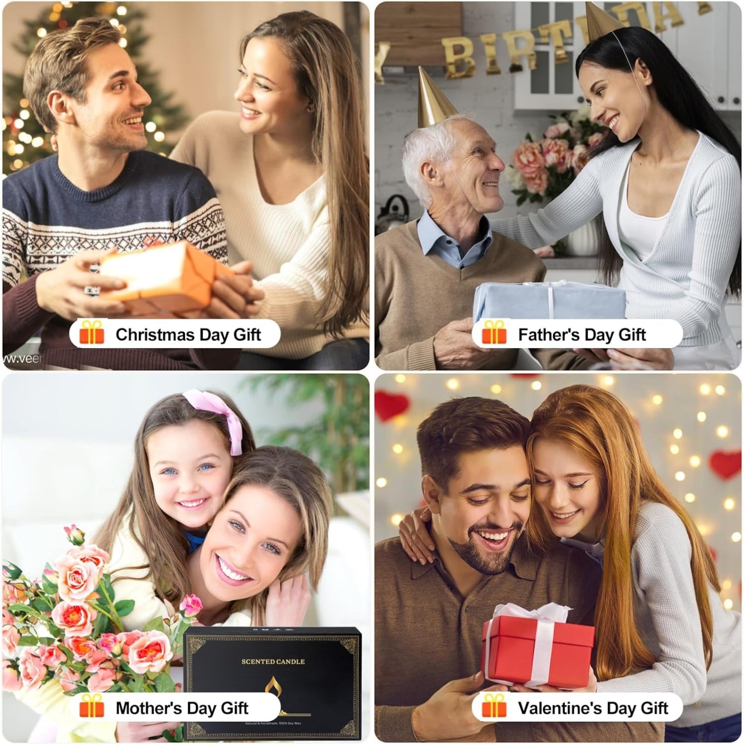 Geschenkset frauen Duftkerzen Geschenkset 8 Düfte Sojawachs Aromatherapie