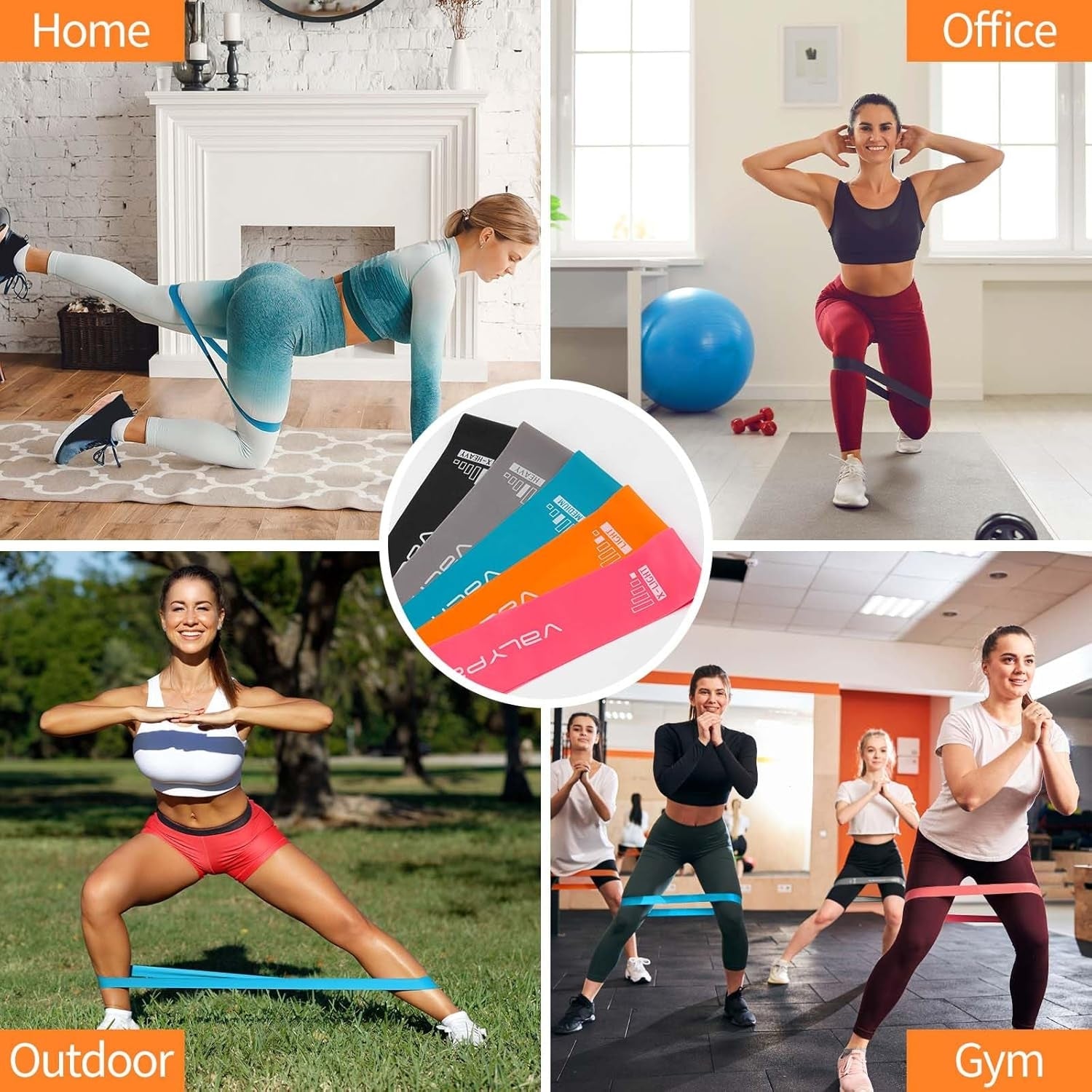 Günstiges Widerstandsbänder Set 5er Set Fitnessband Resistance für Männer Frauen