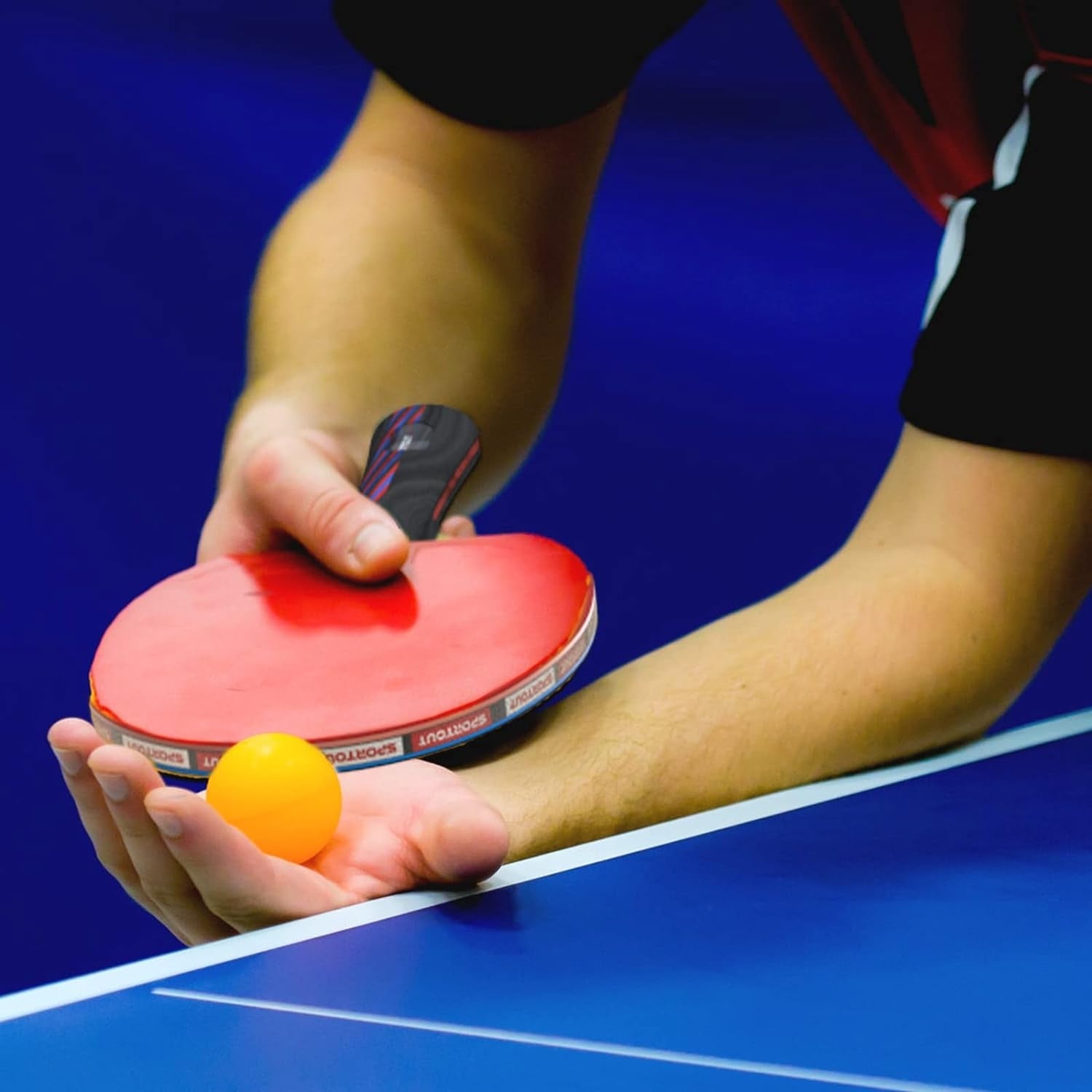 Tischtennisschläger Set Tischtennis Set 2 Tischtennis-Schläger 3 Bälle Sportout