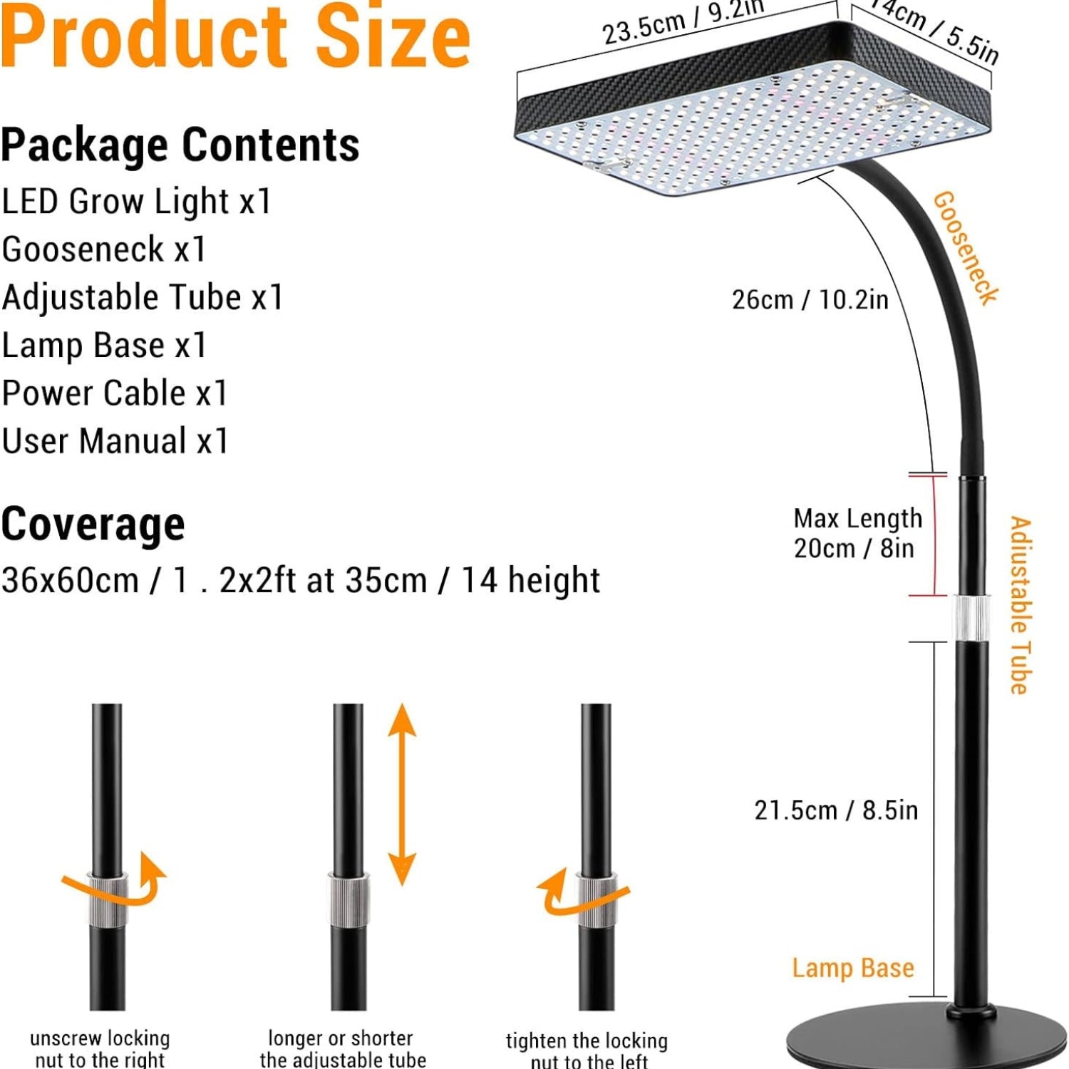 Hochwertige Pflanzenlampe LED Vollspektrum UV-IR Grow Light 208 LEDs