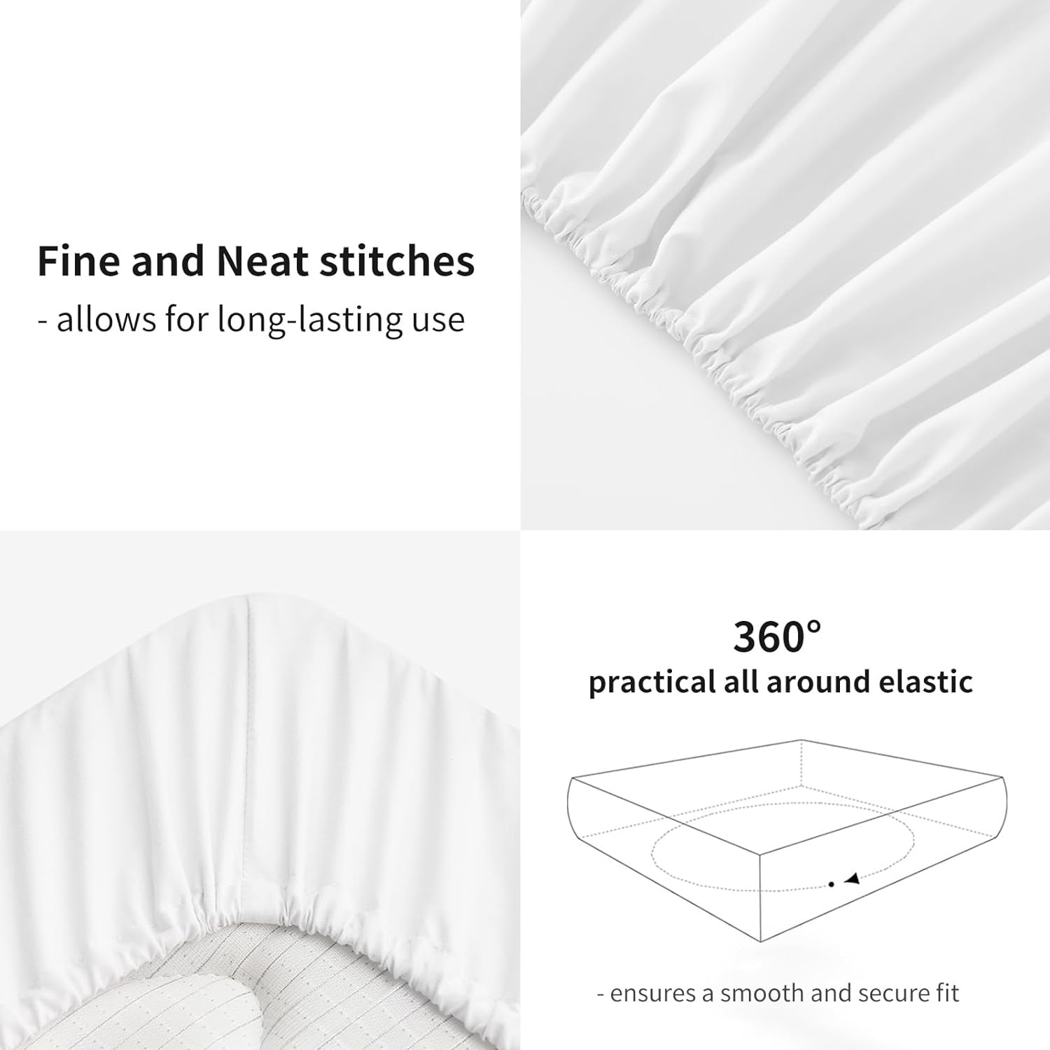 Bettdecke flauschige Decke Spannbettlaken 180x200cm Weiß Mikrofaser Bettlaken