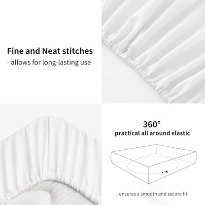 Bettdecke flauschige Decke Spannbettlaken 180x200cm Weiß Mikrofaser Bettlaken