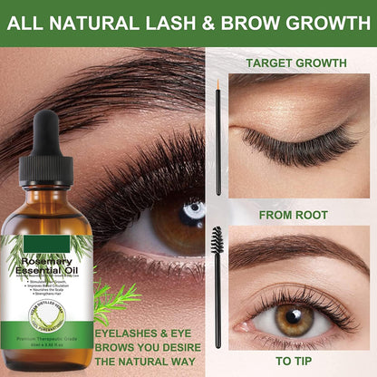 Rosmarinöl 60ml 100% Natürlich Ätherisches Haaröl für Wachstum Augenbrauen Wimpern Haarstärkung Kopfhautnahrung