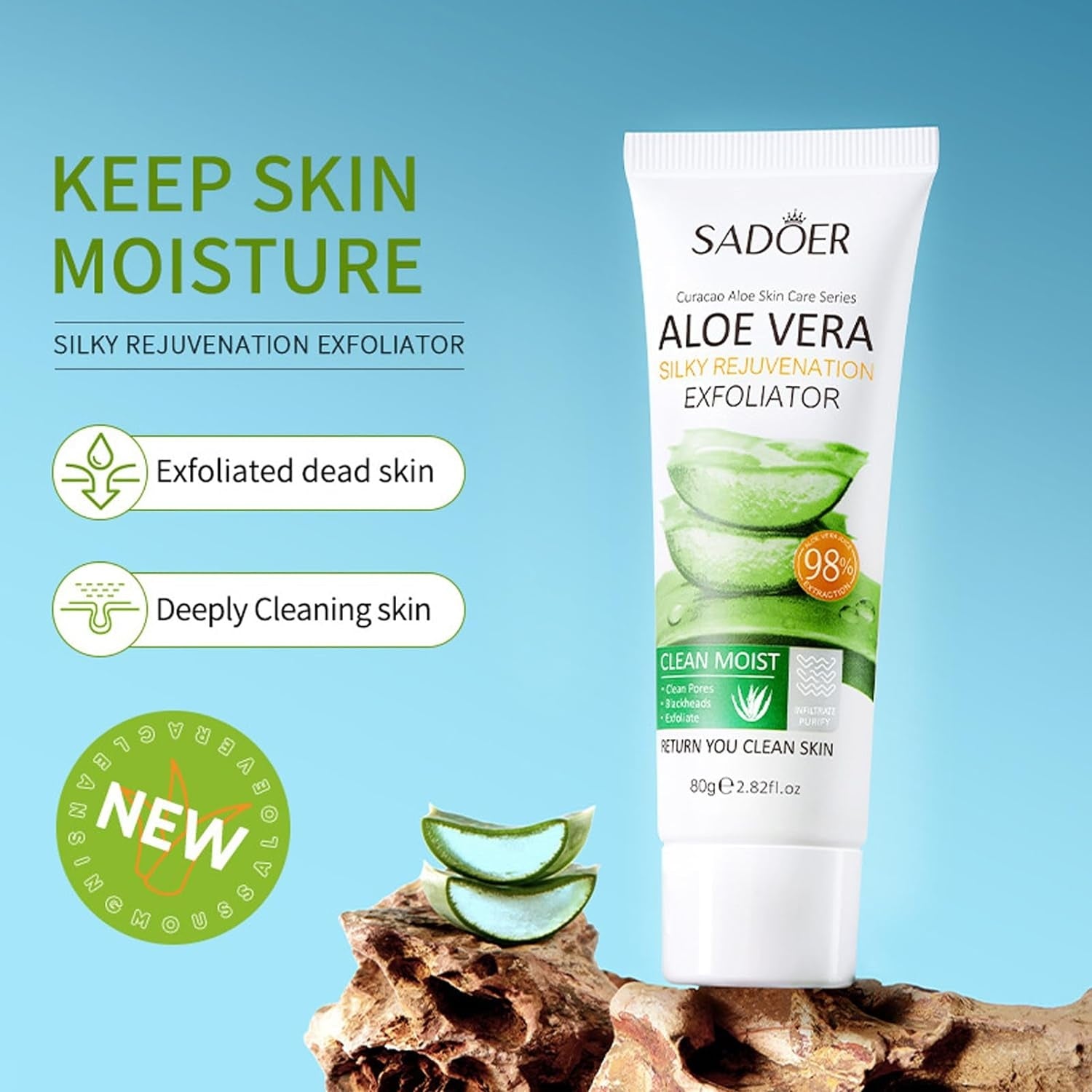 Aloe Vera 8-teiliges Hautpflege set Geschenke für Frauen für Hautreinigung und Pflege Peeling Gel Ton-Maske Handcreme Geschenke Teenage Mädchen