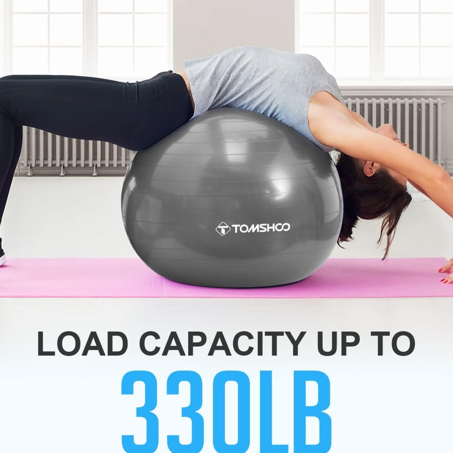 Gymnastikball 55cm Anti-Burst Yoga Ball Fitness Balance mit Luftpumpe