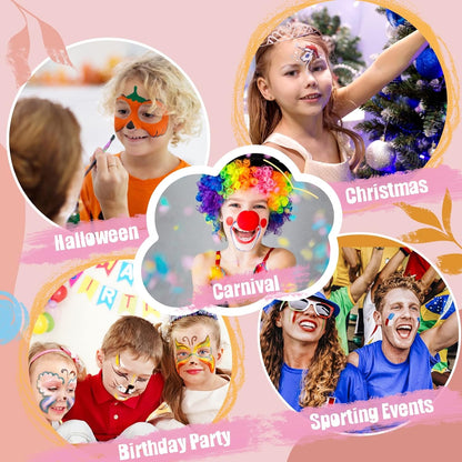 Kinderschminke 12 Farben Schminkstifte Kit  Abwaschbare Kinderschminke Set Gesichtsfarben Sicher und Ungiftig ideal für Fasching Karneval Halloween