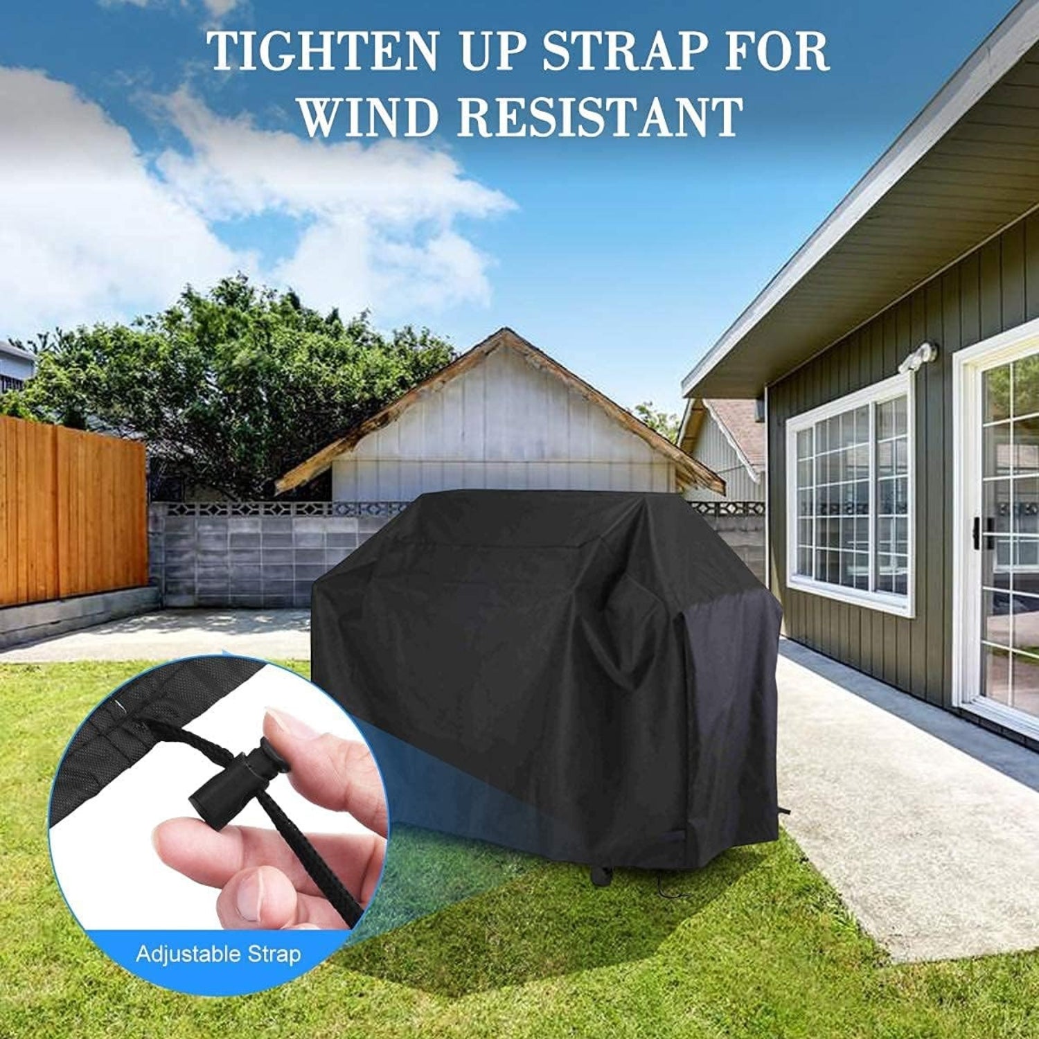 420D Oxford XL Grillabdeckung Wetterfest Wasserdicht UV Beständig 147x61x122cm