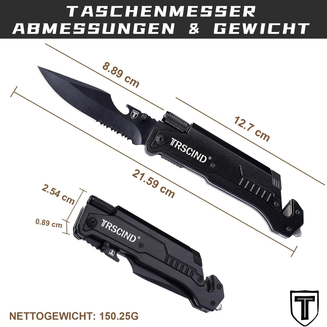 Outdoor Klappmesser als Valentinstag Geschenk für Ihn Perfekt für Männer Partner Freund Inklusive Feuerstahl Mini-Leuchten Liebesgeschenke Jahrestag