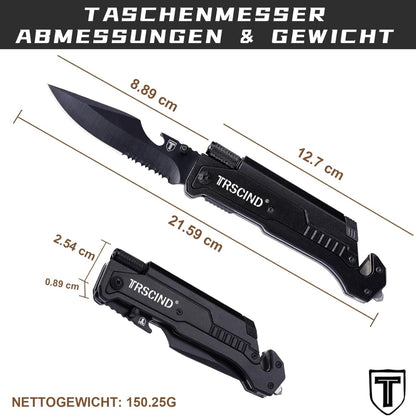 Outdoor Klappmesser als Valentinstag Geschenk für Ihn Perfekt für Männer Partner Freund Inklusive Feuerstahl Mini-Leuchten Liebesgeschenke Jahrestag