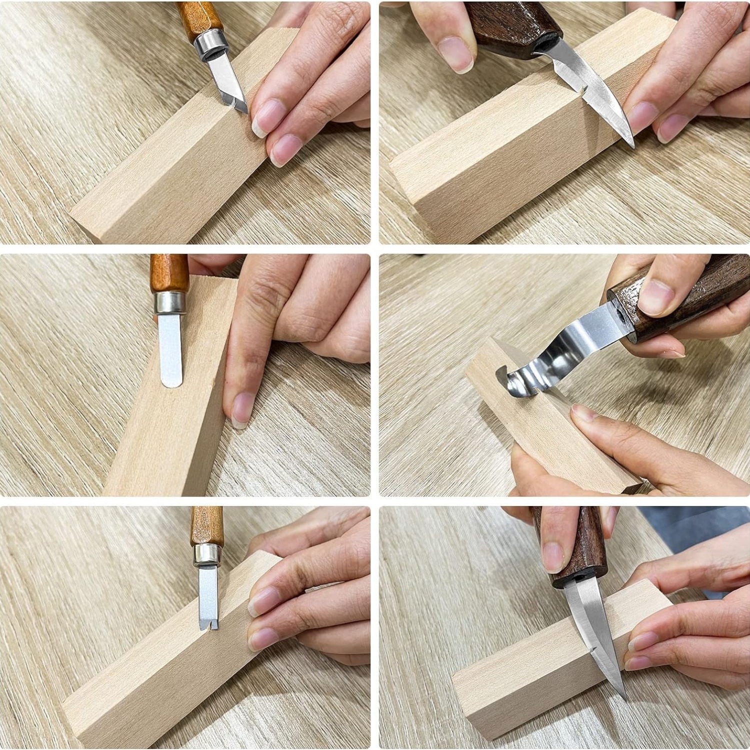 Holz Schnitzwerkzeug Set 20 Teiliges Schnitzset Geschenke für Kinder Erwachsene