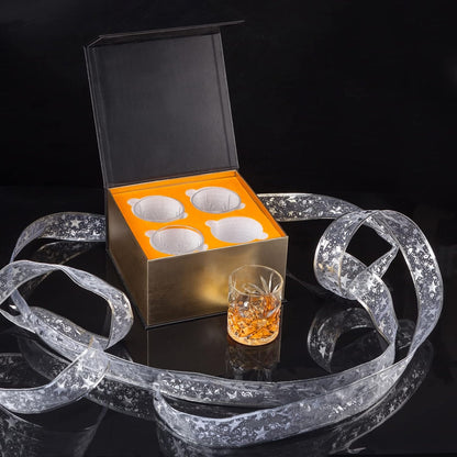 Geschenk für Männer 4 Whisky Gläser Kristall 300ml Elegante Geschenkbox