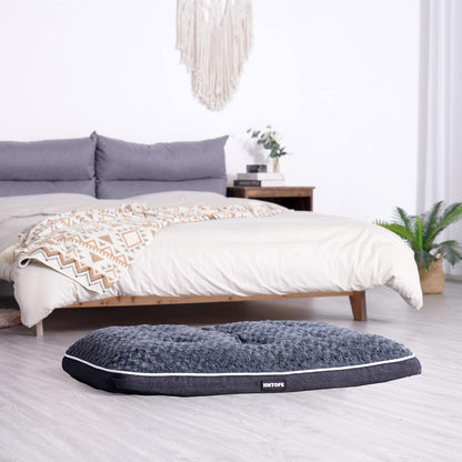 Hundematte für große Hunde 105cm waschbar rutschfest Hundebett dunkelgrau