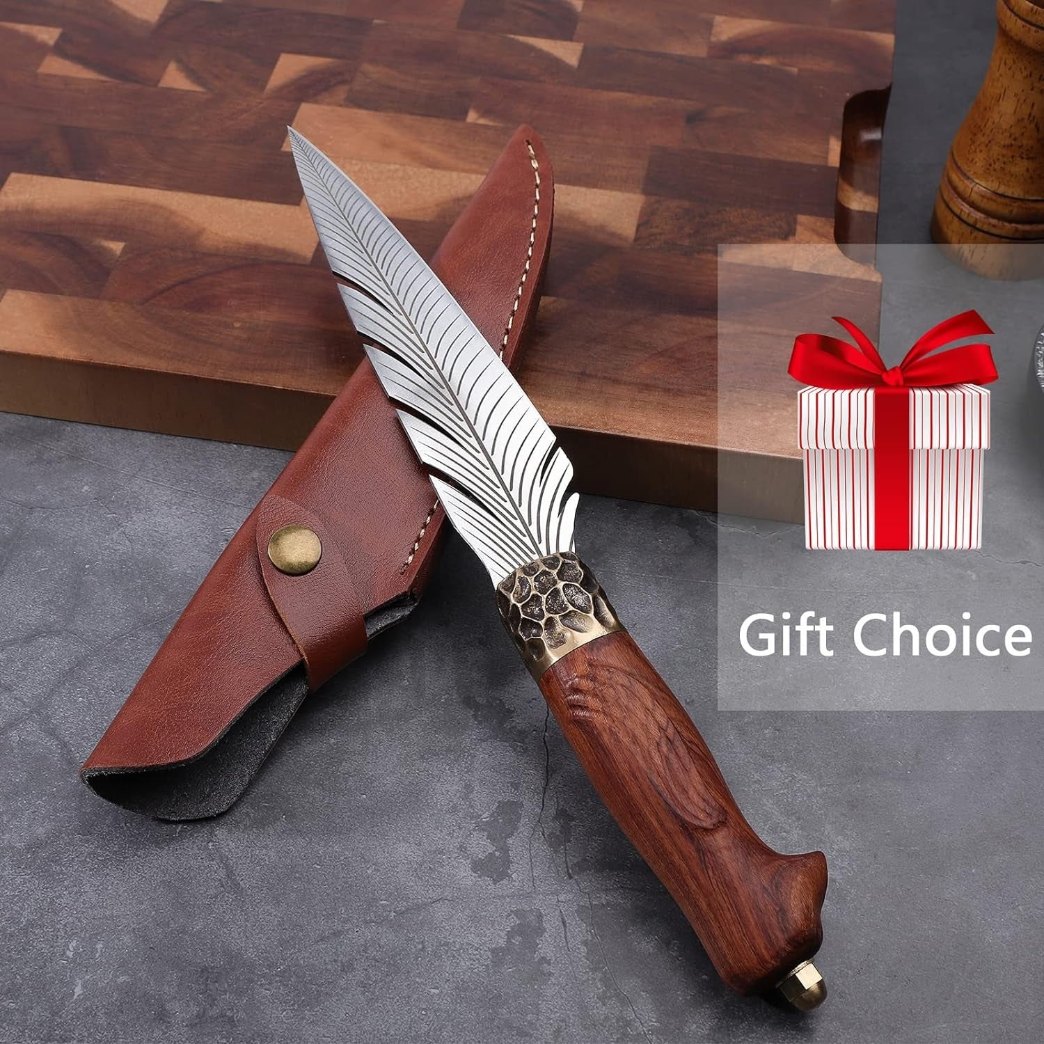 Scharfes Ausbeinmesser mit Holzgriff Outdoor Messer Geschenke für Männer