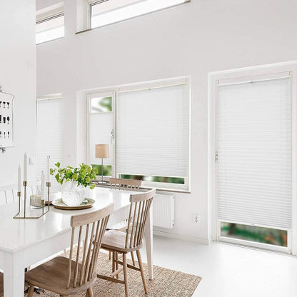 Klemmrollos ohne Bohren 35x130cm Weiß Jalousie Klemmfix Plisseerollo Fenster