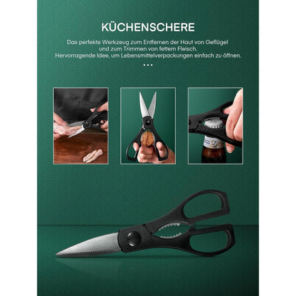 Messerblock Profi Messer Set 16-TLG Premium Messerblock mit Messer Holzgriff