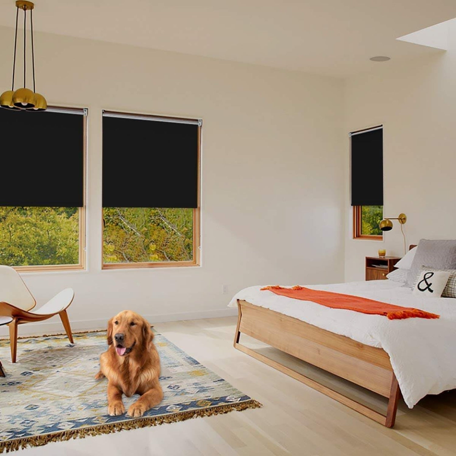 Verdunkelungsrollo ohne Bohren 60x150cm Schwarz Rollos für Fenster Thermorollo