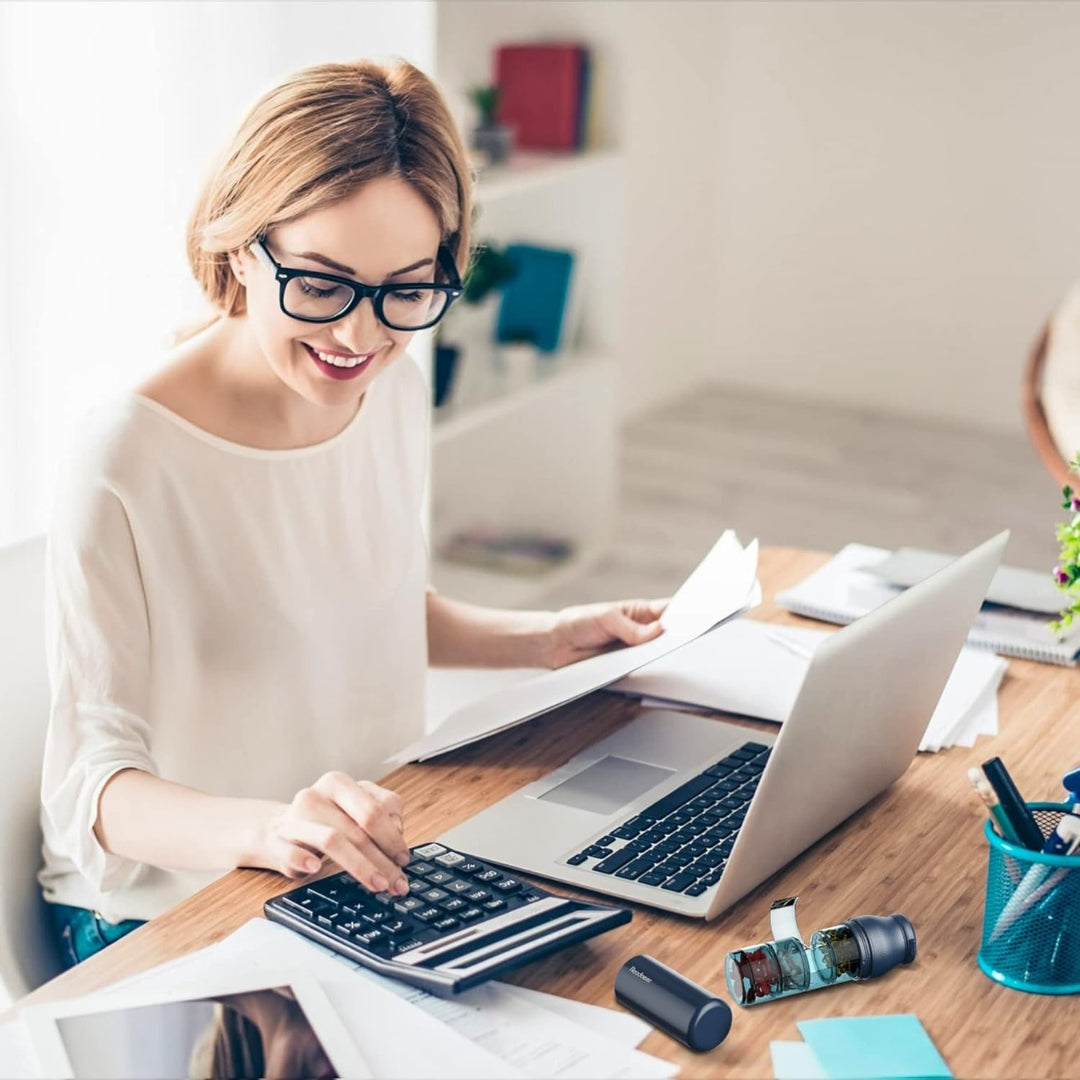 Pillenbox Pillendose Organizer mit Tablettenschneider Tablettenmühle Pillenmörser Multifunktional für Medikamentenverwaltung und -zubereitung