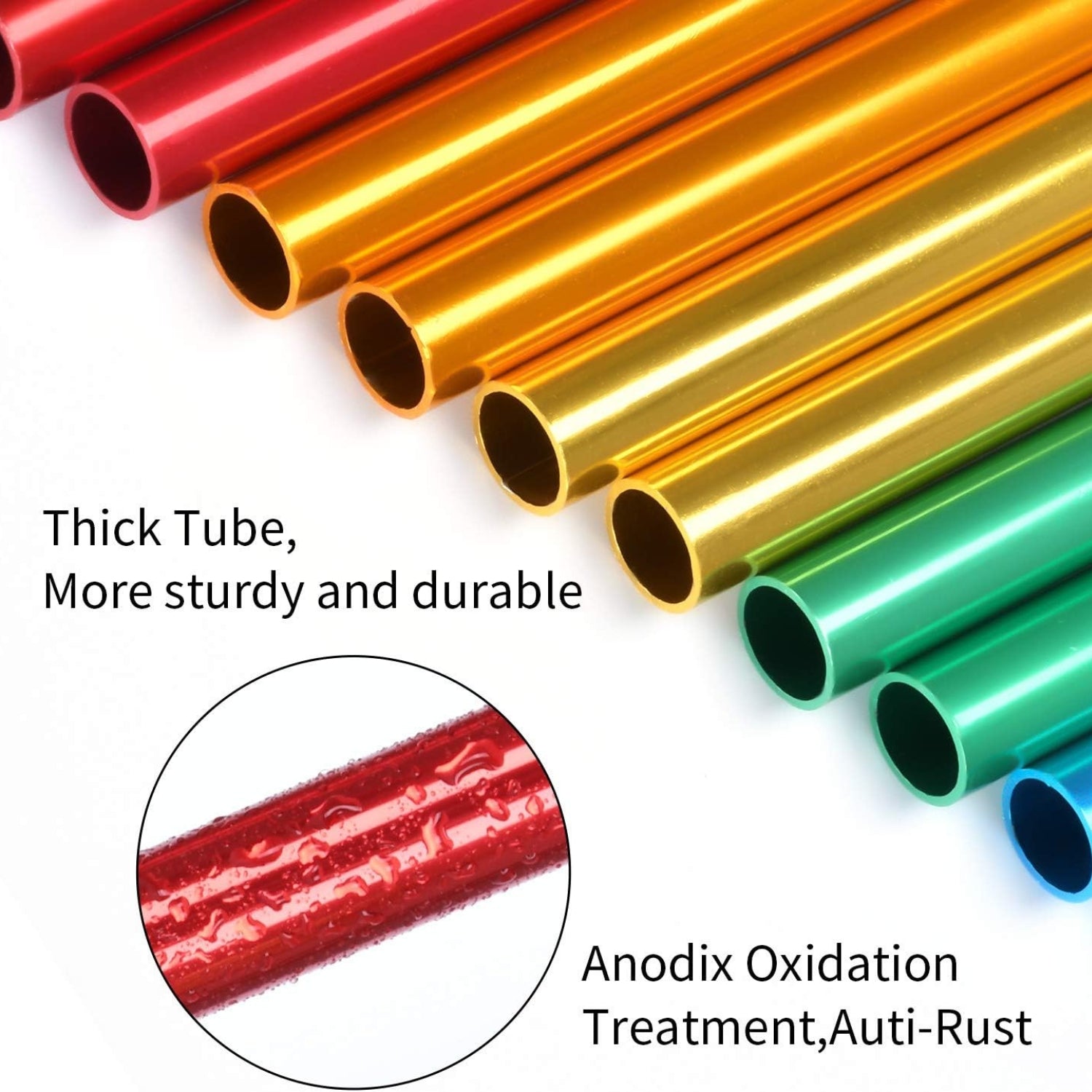 Memorial Windspiele für Draußen 72cm Regenbogen 14 Aluminiumlegierungsrohre mit Haken Beruhigender Klang Symbol für Glück Geschenk