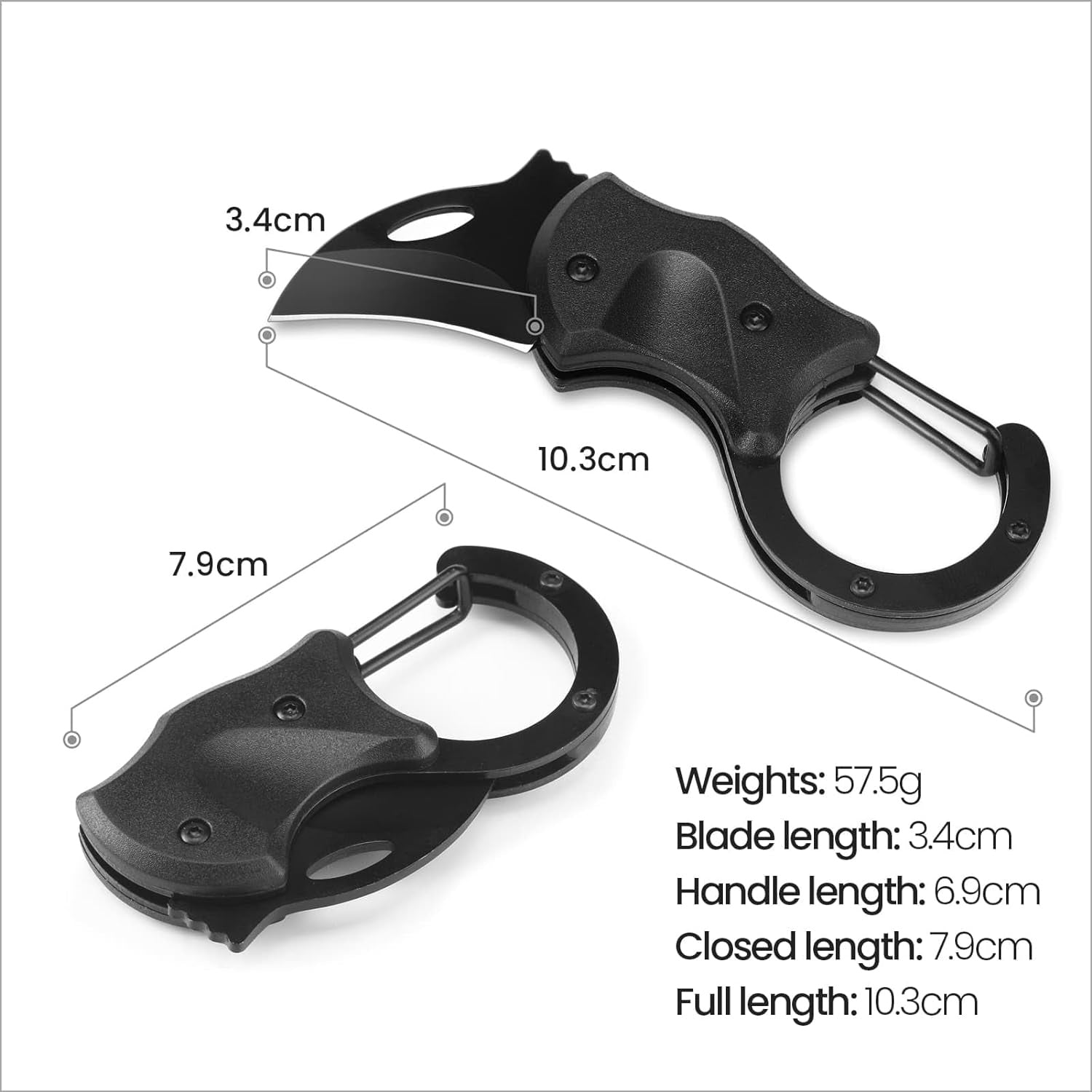 Schlüsselanhänger Messer Schwarz EDC Messer Klein Faltbar Geschenke für Männer