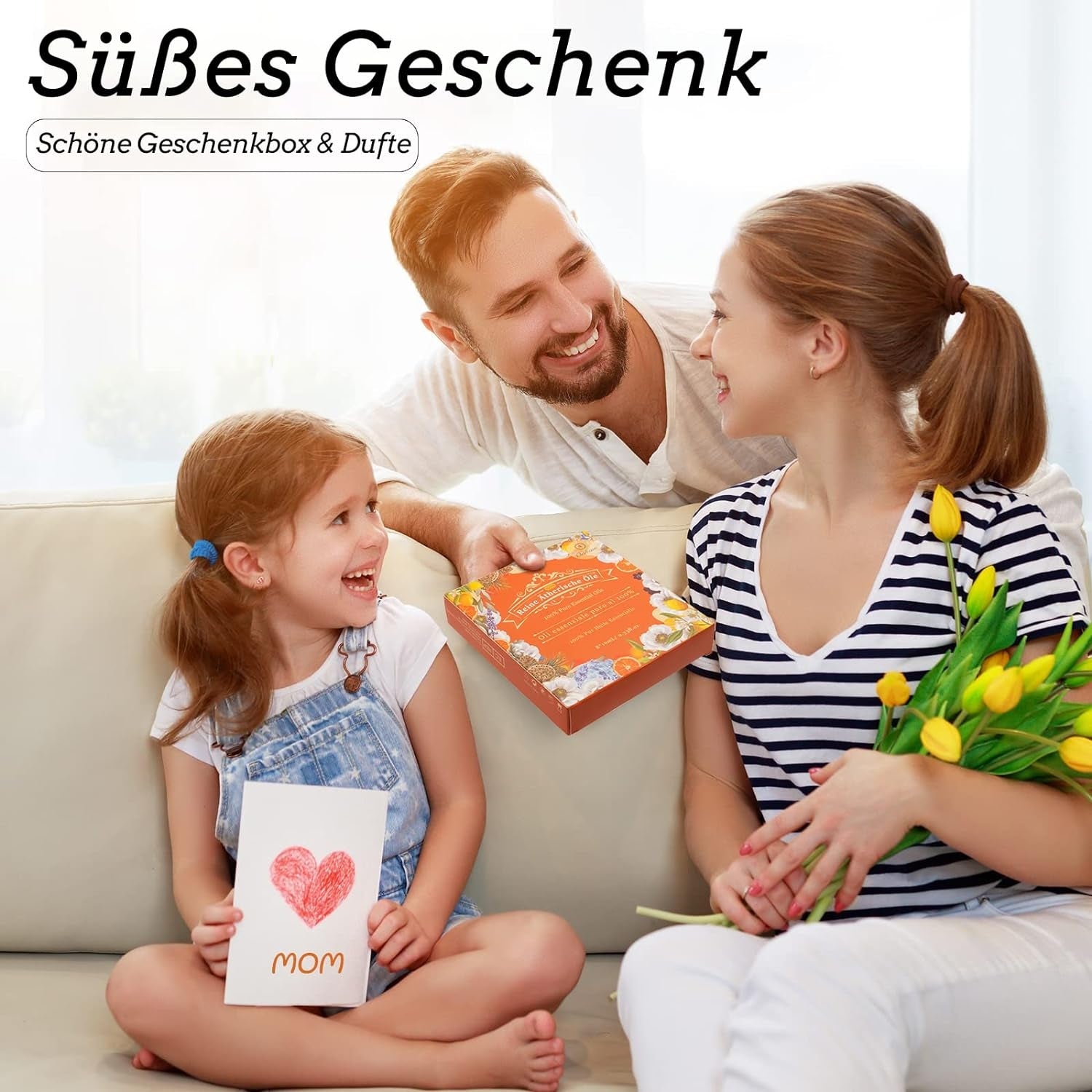 Ätherische Öle Set 8x10ML 100% Rein für Diffuser Aromatherapie Lavendel Teebaum Eukalyptus Rosmarin Geschenk
