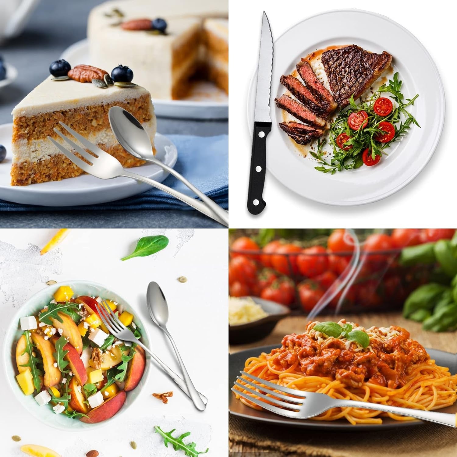 36 teiliges Besteckset für 6 Premium-Edelstahl-Bestecksets spülmaschinenfest