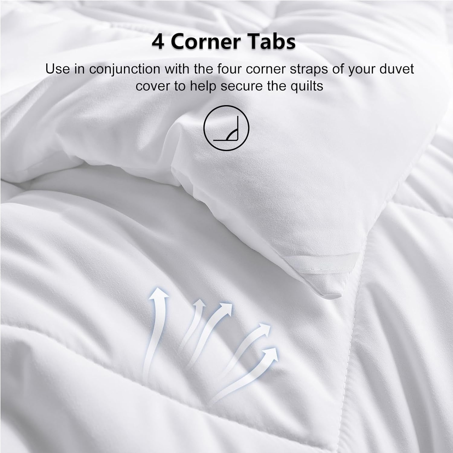 Bettdecke 135x200 4 Jahreszeiten 2 teilig Flauschige Decke Steppdecke Weiss