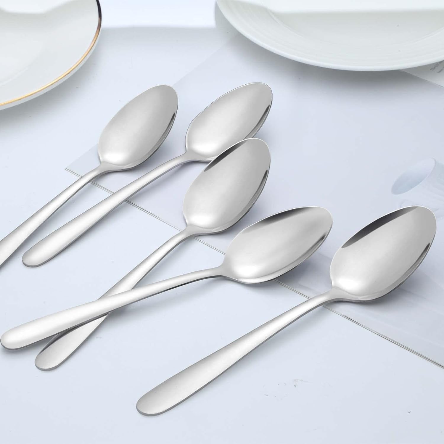 24 Suppenlöffel Set Edelstahl Esslöffel Spiegelpoliert Tafellöffel 20,4cm