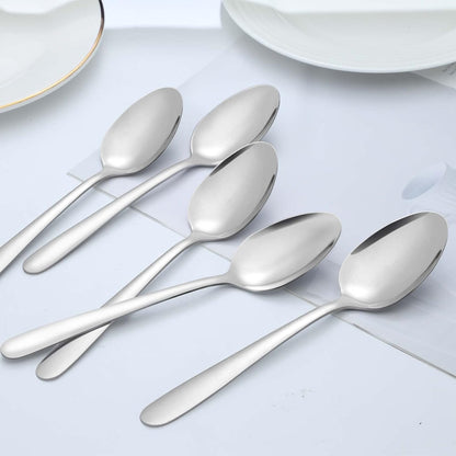 24 Suppenlöffel Set Edelstahl Esslöffel Spiegelpoliert Tafellöffel 20,4cm