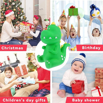Dinosaurier Sparschwein Cartoon Green T-Rex Dinosaurier Kinder Money Bank Raumdekoration Münzbank Geschenk für Jungen Oder Mädchen Grün-Sitzen