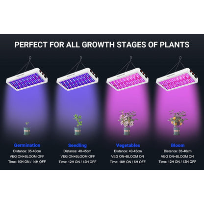 XL Pflanzenlampe XL LED Grow Lampe Vollspektrum BW1000 Veg/Bloom Schalter