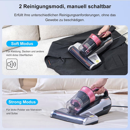 Jimmy BX5 Pro Milbensauger für Matratzen mit UV-Licht, Ultraschalltechnologie, Doppelzyklon-Filtration, 500W Matratzenreiniger für Allergiker, 15kPa Matratzenstaubsauger für Bett, Sofa