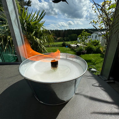 Schwabenfire Kleine Zink-Schale Outdoorkerze Outdoorkerze für Garten