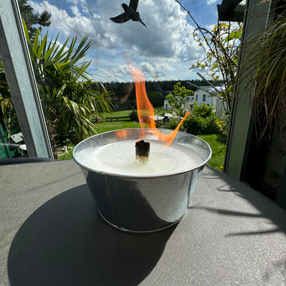 Schwabenfire Kleine Zink-Schale Outdoorkerze Outdoorkerze für Garten