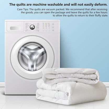 Bettdecke 135x200 4 Jahreszeiten 2 teilig Flauschige Decke Steppdecke 300gsm Ganzjahresdecke + 150gsm Sommerdecke 8 Druckknöpfe OEKO TEX zertifiziert