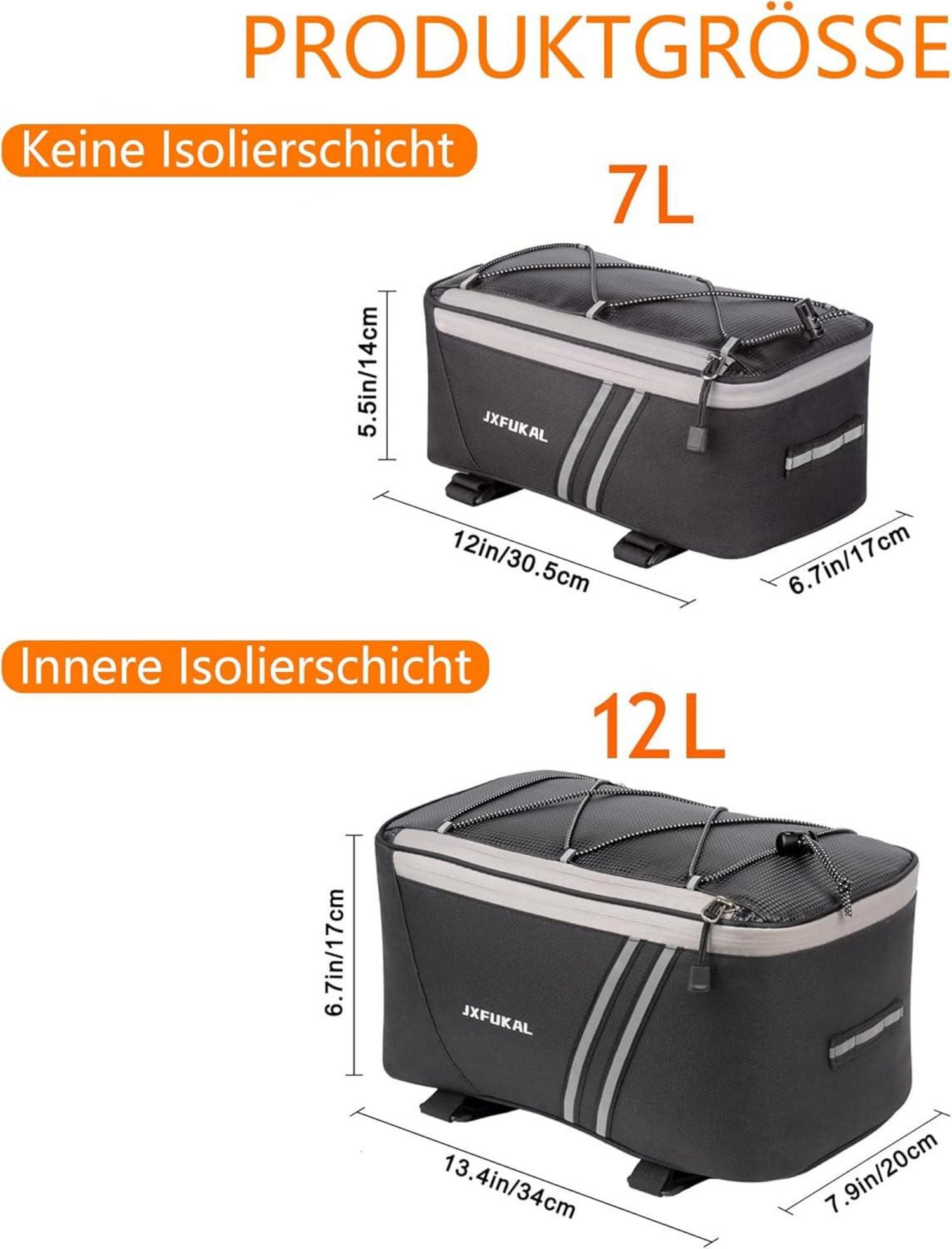 Fahrrad Gepäckträgertasche 7L wasserdicht reflektierend Tragetasche E-Bike Radfahren outdoor权限包 后背包 易导航生活-12l