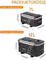 Fahrrad Gepäckträgertasche 7L wasserdicht reflektierend Tragetasche E-Bike Radfahren outdoor权限包 后背包 易导航生活-12l