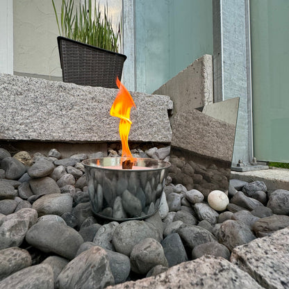 Schwabenfire Kleine Zink-Schale Outdoorkerze Outdoorkerze für Garten