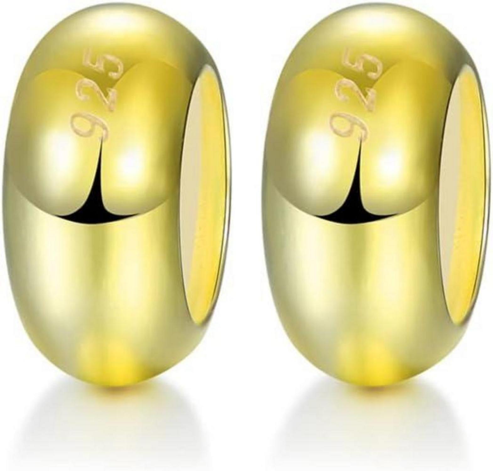 925 Sterling Silber Gummi Stopper Charm für Armbänder Goldcharm
