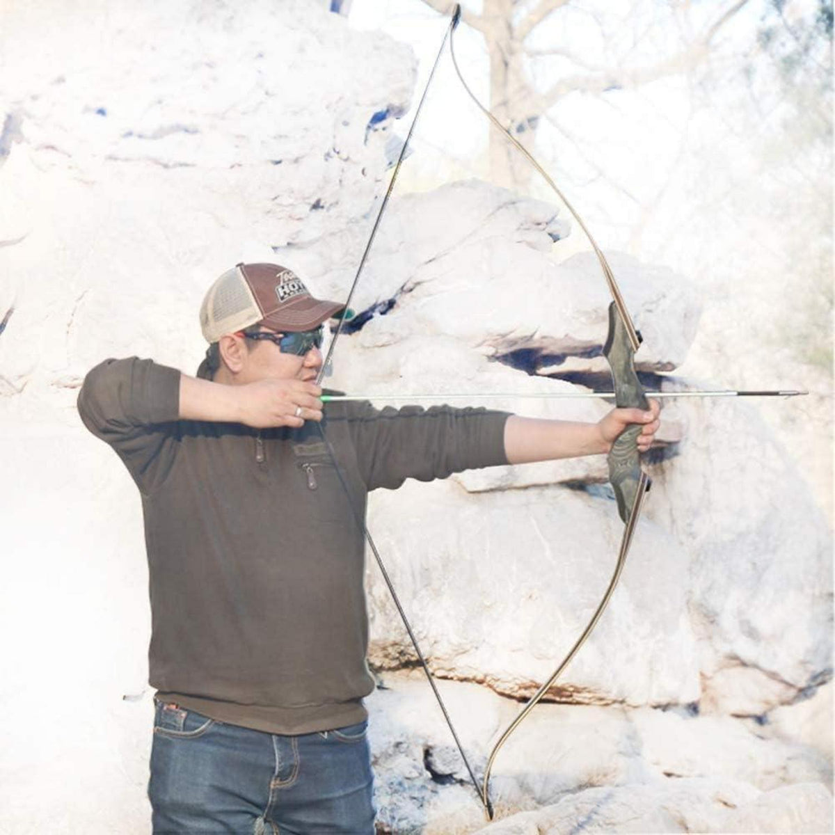 60" Recurvebogen Takedown 30-50lbs für Rechtshänder