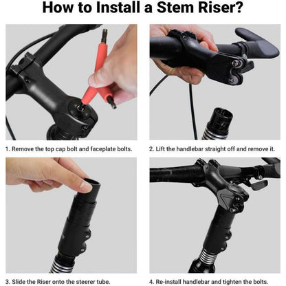 Höhenadapter Vorbau Lenkererhöhung für Fahrrad MTB Mountainbike 28.6mm 120mm