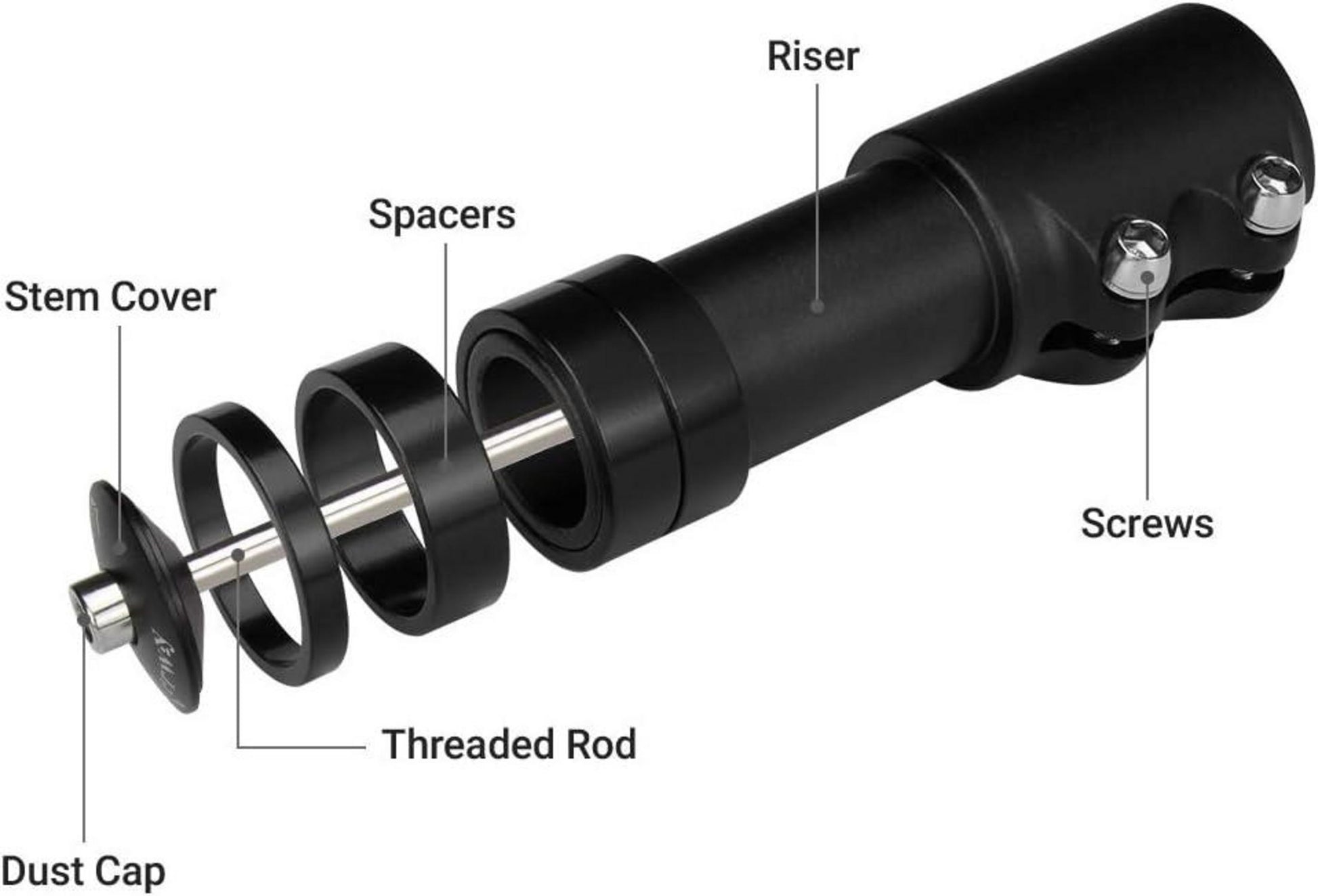 LERWAY Fahrrad Vorbau Höhenadapter Lenkererhöhung Aluminium