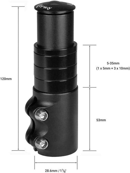 Fahrrad Vorbau Höhenadapter Lenkererhöhung Radsport MTB Aluminum