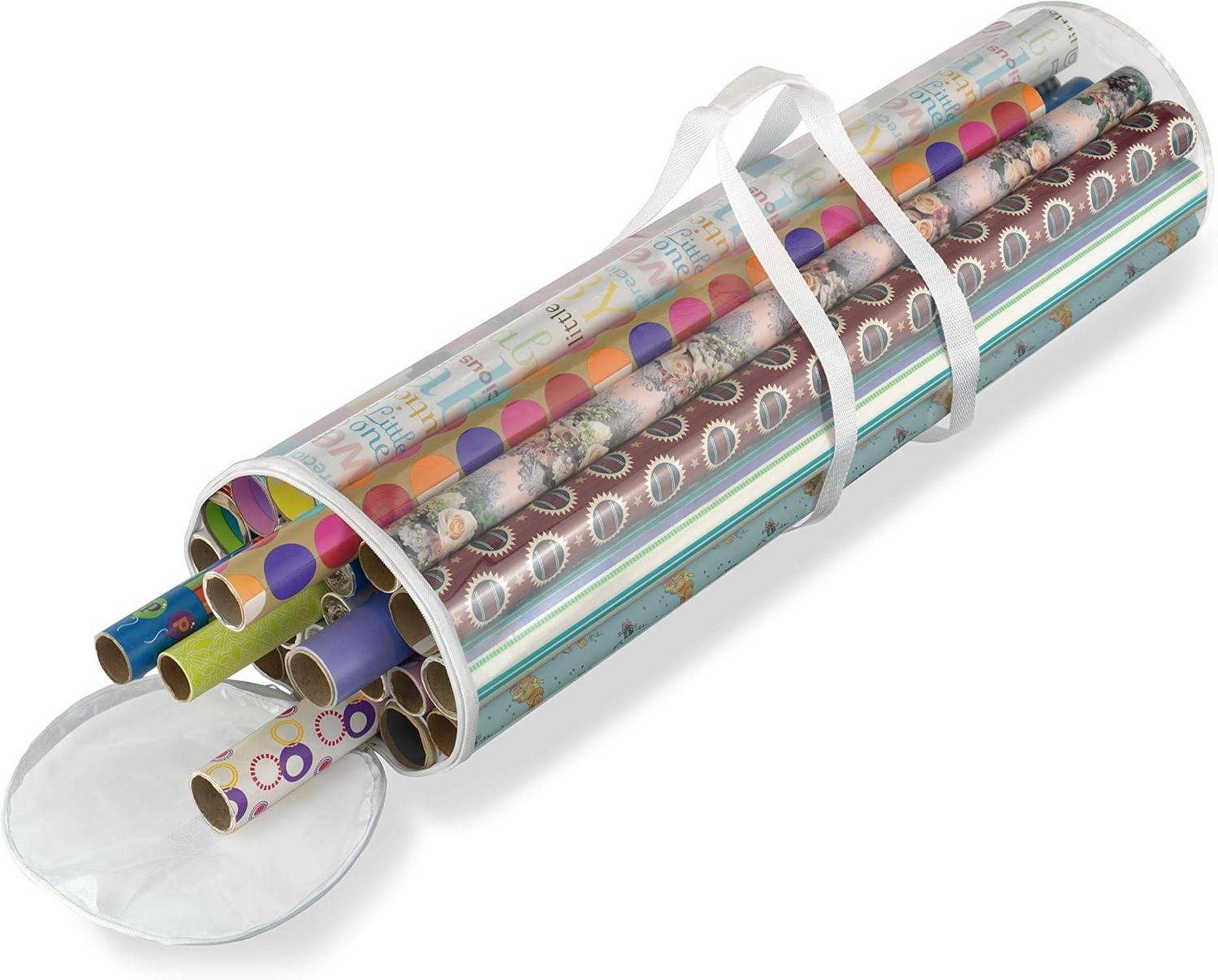 Whitmor Transparenter Geschenkpapierorganizer 25 Rollen 76,2 cm