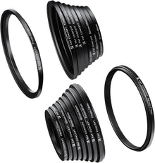 Filteradapter Set 18-teilig für Kamera Objektivringe
